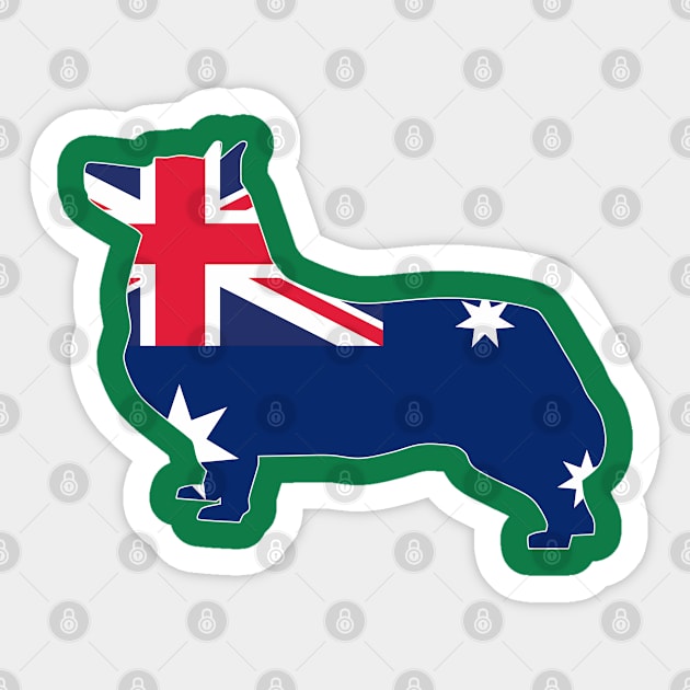 Swedish Vallhund Australia Flag Filled Sticker by DPattonPD